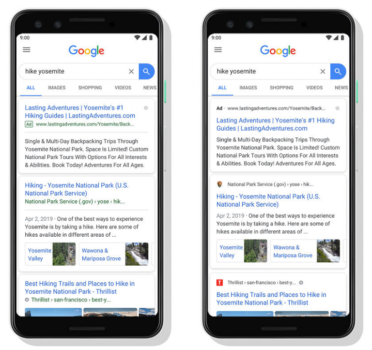 جوجل تستبدل التصميم القديم لـ صفحة نتائج البحث على الهاتف بآخر جديد مميز مدونة نظام أون لاين التقنية